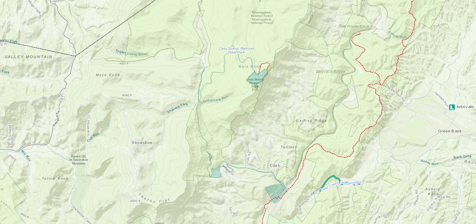 Fishing in Cass Scenic Railroad State Park