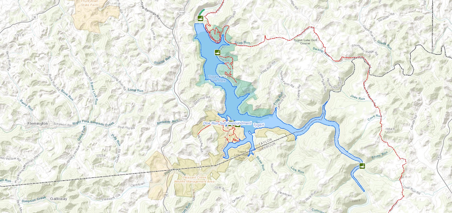 Fishing in Tygart Lake State Park